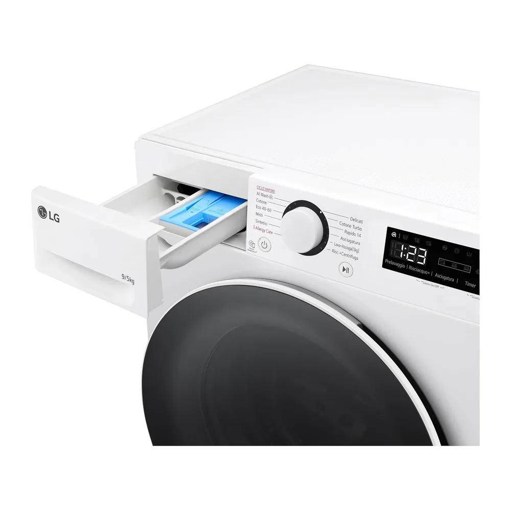 LG Lavasciuga Slim 9/5kg, Serie R5, Classe A -10%/E - D2R5S09TSWW [Classe di efficienza energetica A] — 6