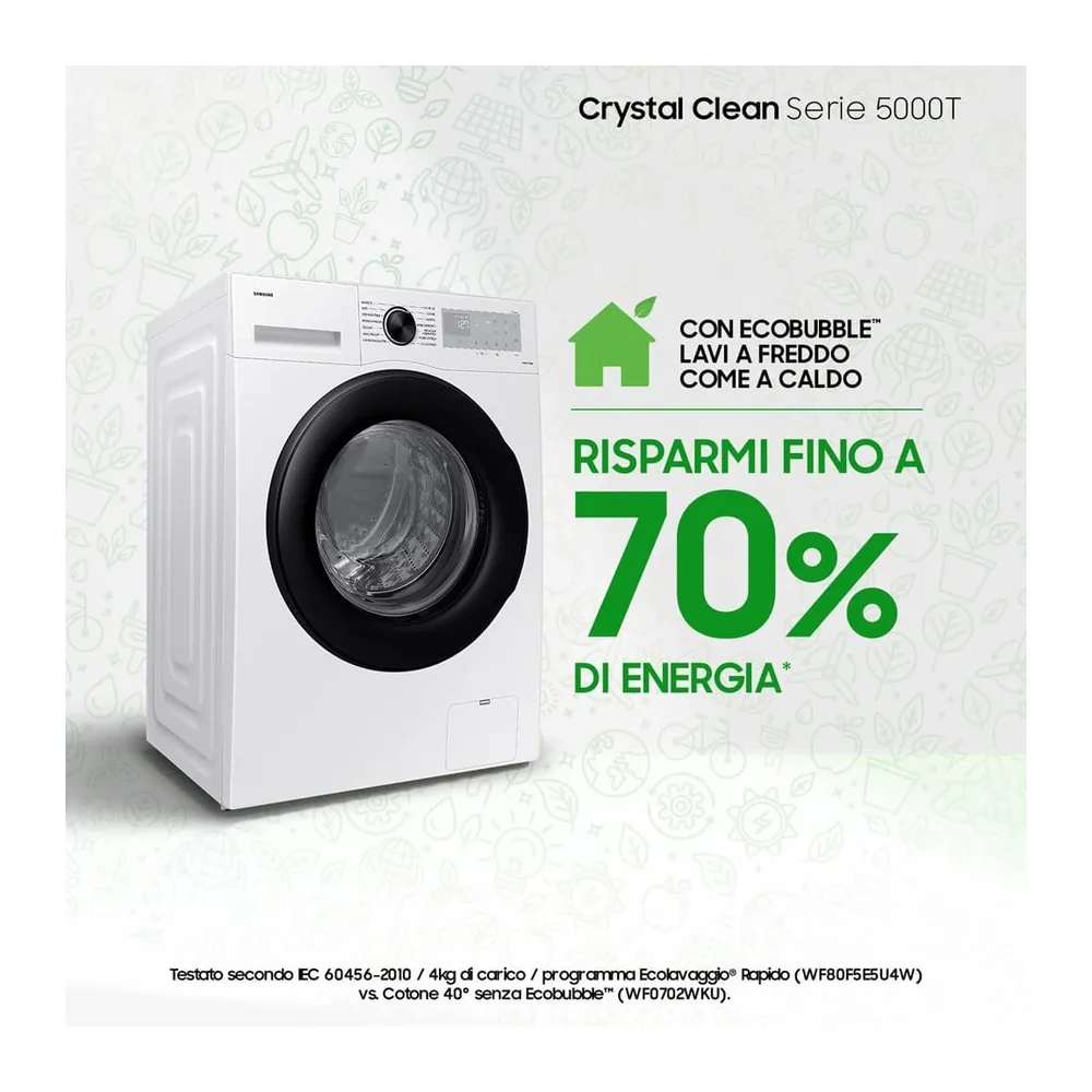 Samsung Lavatrice Crystal Clean WW80CGC04DAHET — 3