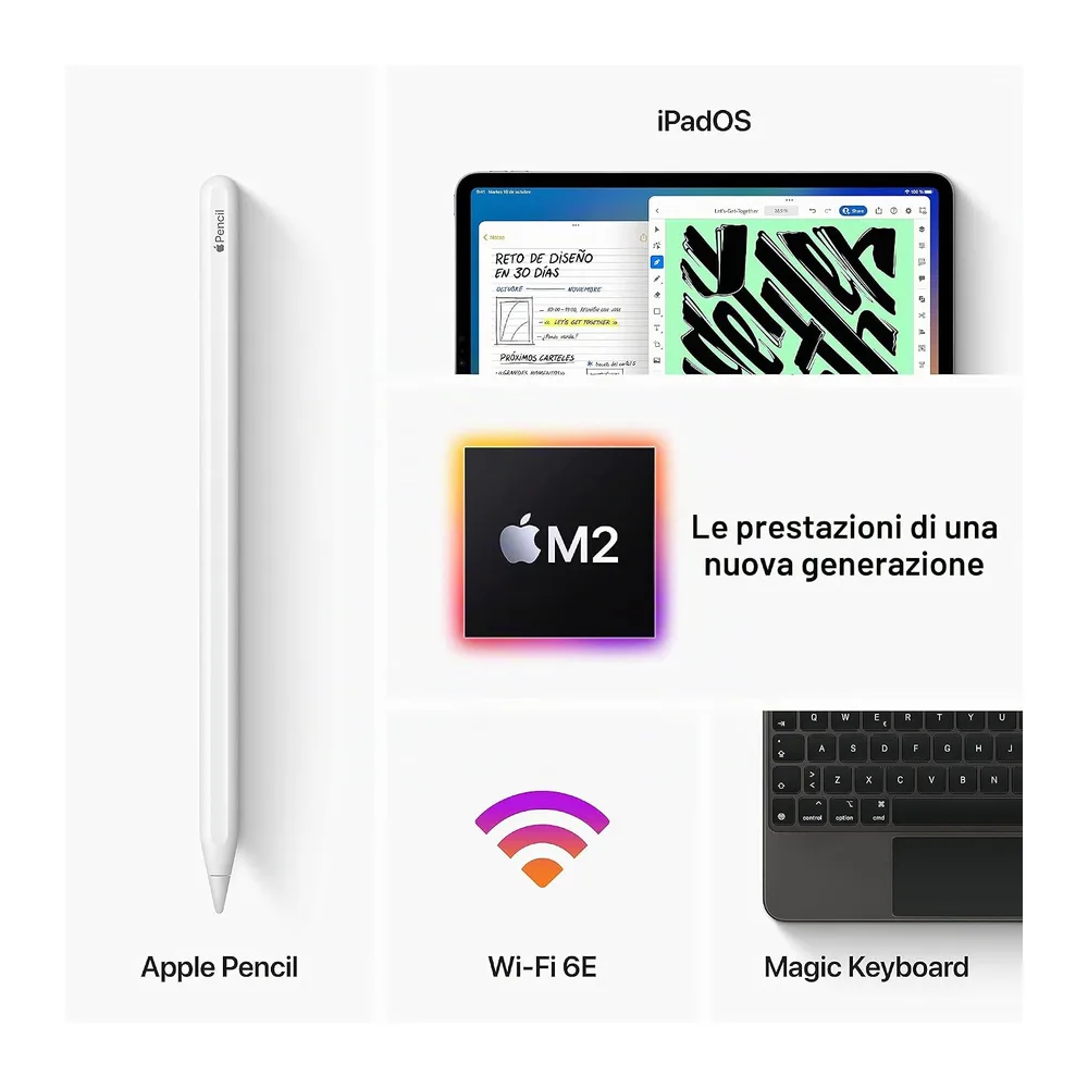 Apple 2022 11" iPad Pro (Wi-Fi, 128 GB) - Space Grau (4. Generation) (Ricondizionato) — 5