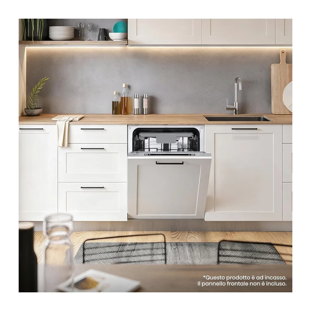 Hisense HV523E10, Lavastoviglie slim, Classe E, 10 coperti, 47db, 7 programmi, terzo cesto, partenza — 2