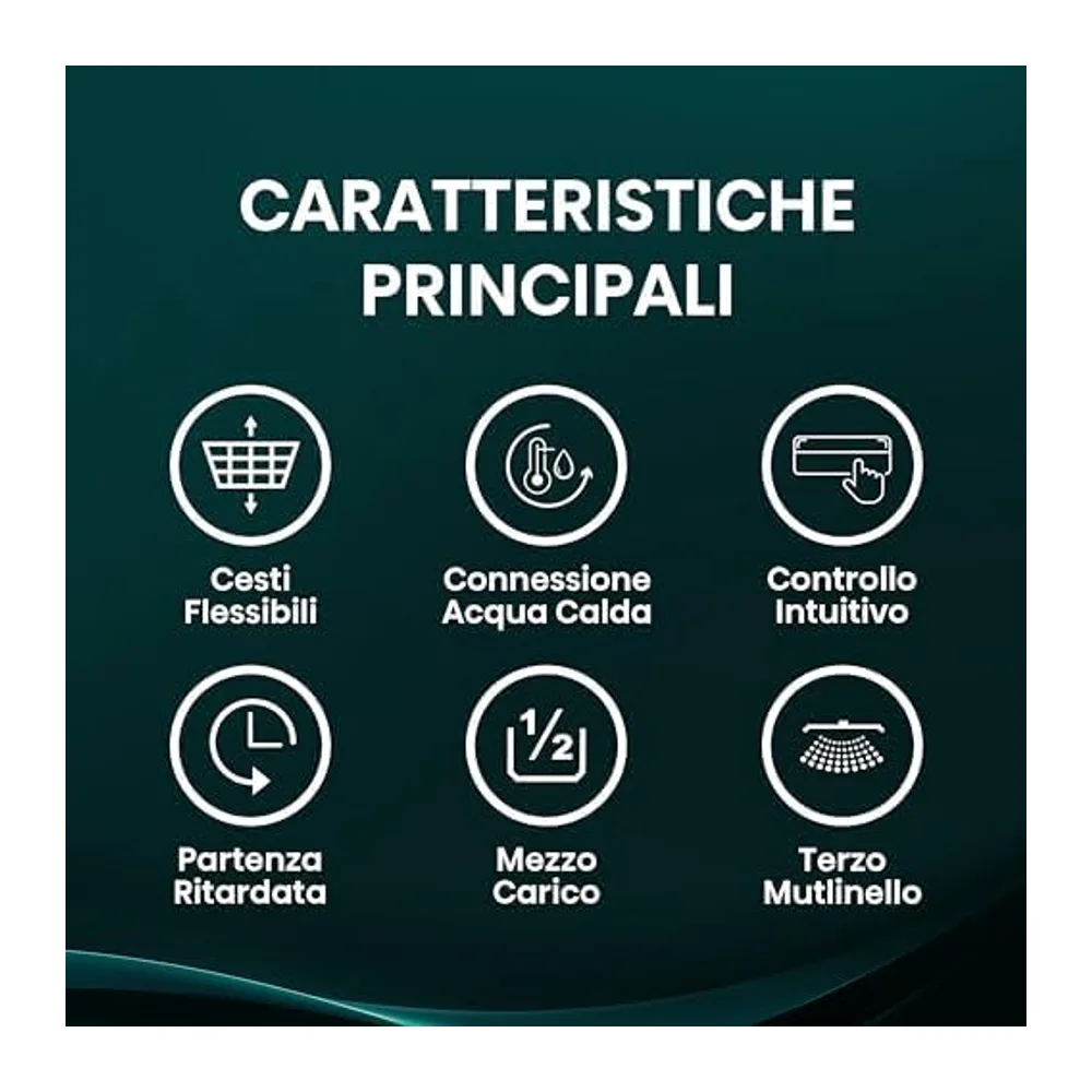 Hisense HV523E10, Lavastoviglie slim, Classe E, 10 coperti, 47db, 7 programmi, terzo cesto, partenza — 4