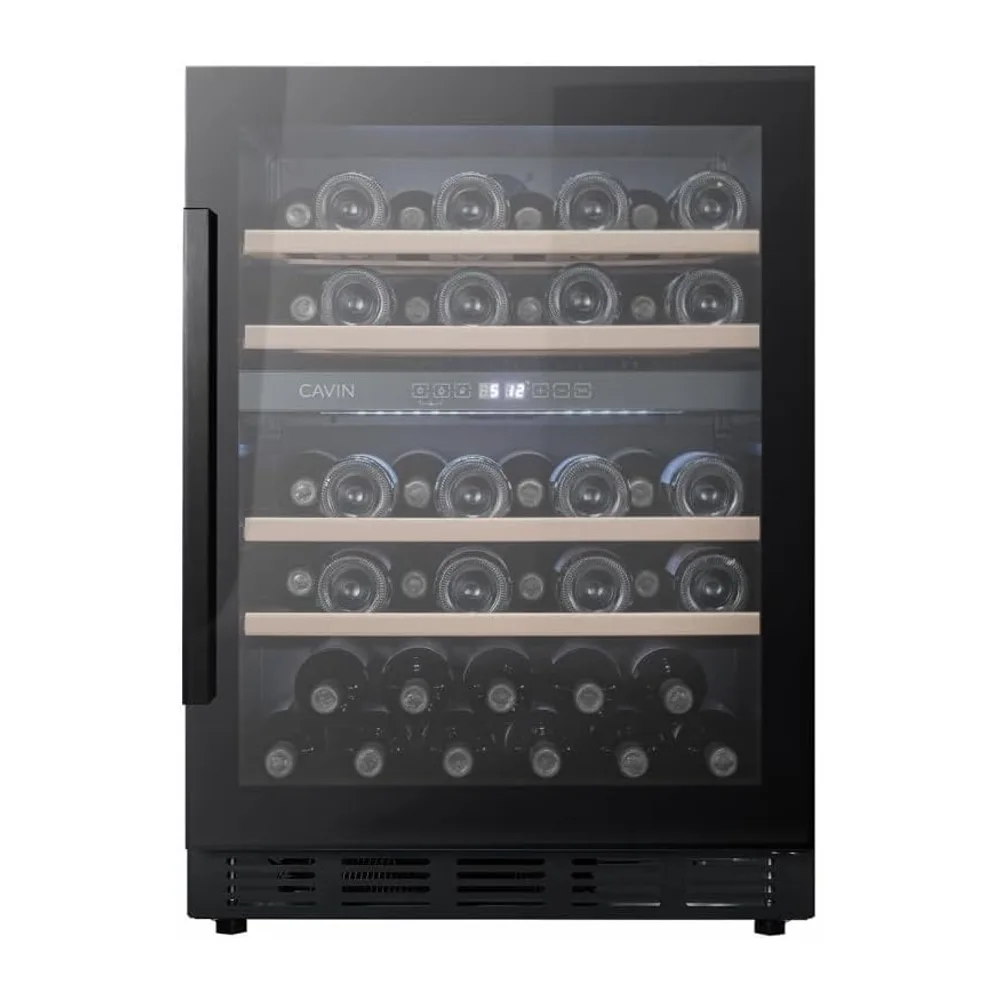 Cavin Cantinetta vino da incasso, Arctic Collection 60D Fullglass Nero, una capacità di 46 bottiglie, display