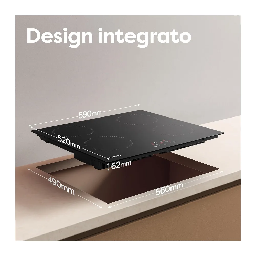 Ciarra Piano Induzione 4 Fuochi 60 cm Limitatore di Potenza 2,8/3,5/6 kW — 3