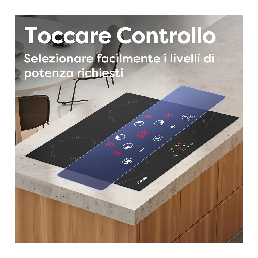 Ciarra Piano Induzione 4 Fuochi 60 cm Limitatore di Potenza 2,8/3,5/6 kW — 4
