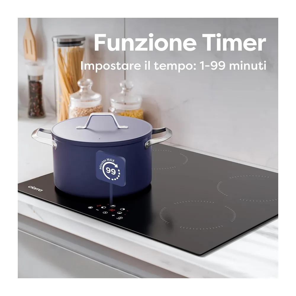 Ciarra Piano Induzione 4 Fuochi 60 cm Limitatore di Potenza 2,8/3,5/6 kW — 5