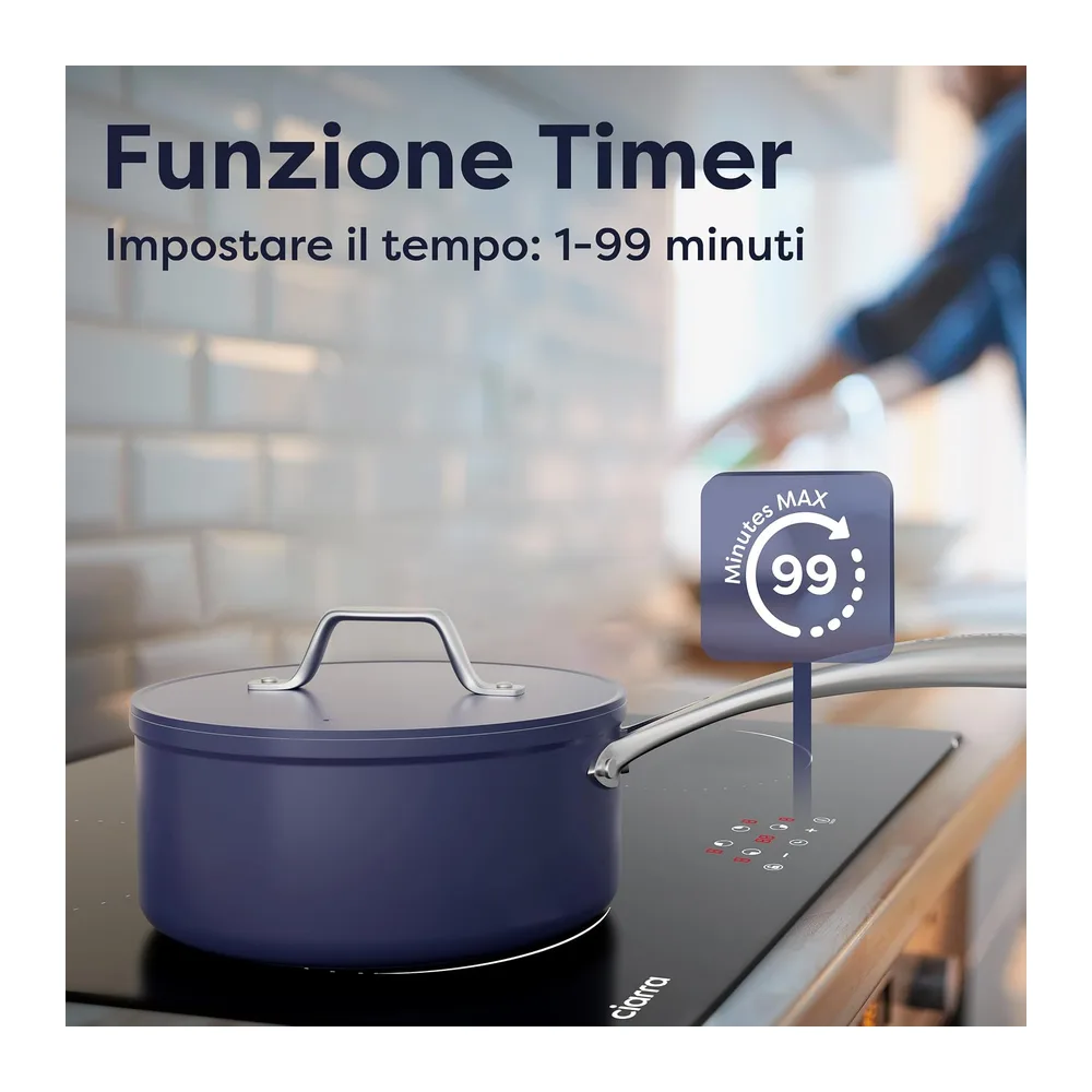Ciarra Piano Cottura a Induzione 4 Fuochi 60 cm 6000W — 6