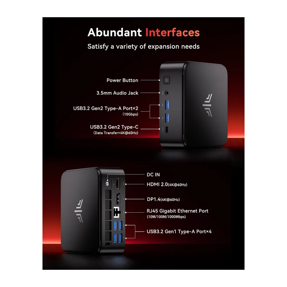 NiPoGi E3B Mini PC ΑΜD Ryzen 5 7430U 32GB RAM/512GB SSD WiFi 6/BT5.2 — 6