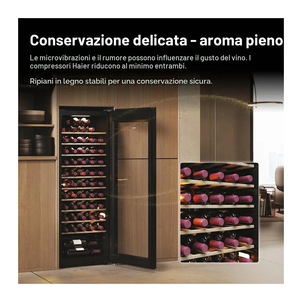 Haier HWS58GGH1 condizionatore per vino 50 SERIE 3 / Numero di bottiglie max. 58/1 zona/WiFi & — 5