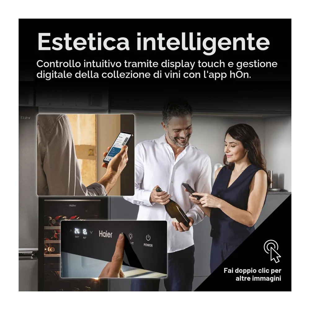 Haier HWS58GGH1 condizionatore per vino 50 SERIE 3 / Numero di bottiglie max. 58/1 zona/WiFi & — 6