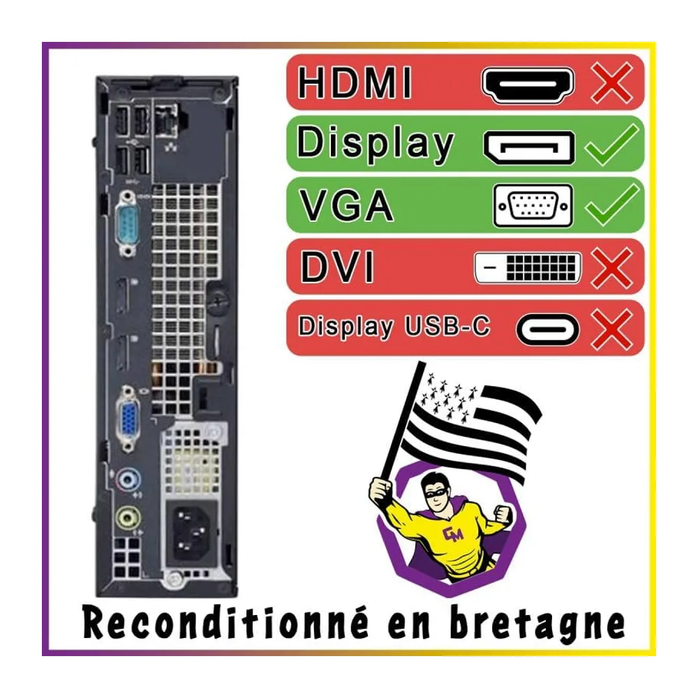 PC Dell Optiplex 7010 USFF Intel I7-3th RAM 16GB SDD 240GB W11 pro e Office 365 WiFi e Lettore DVD — 6