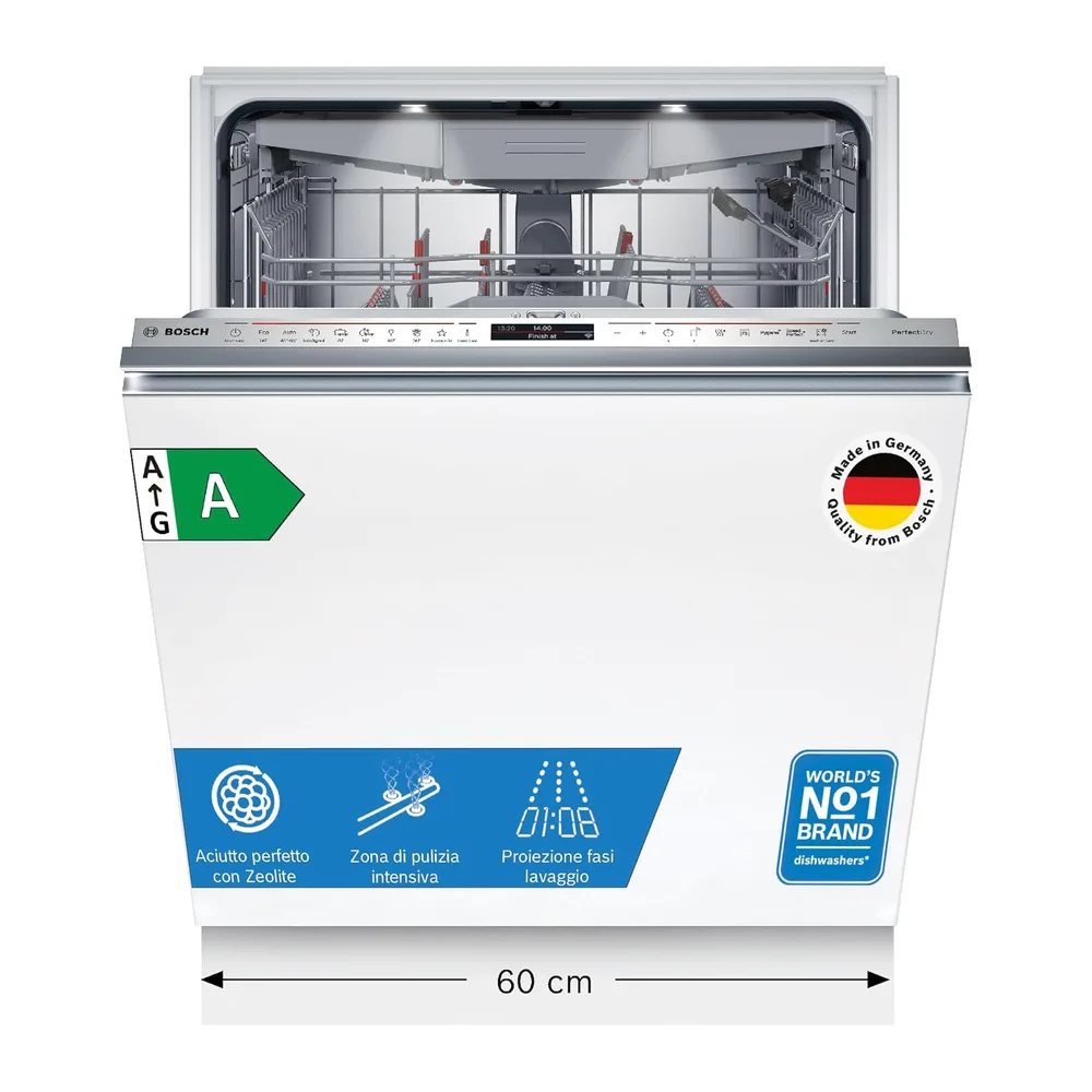 Bosch SMV8YCX02E Serie 8 Lavastoviglie incasso a scomparsa totale [Classe di efficienza energetica A]