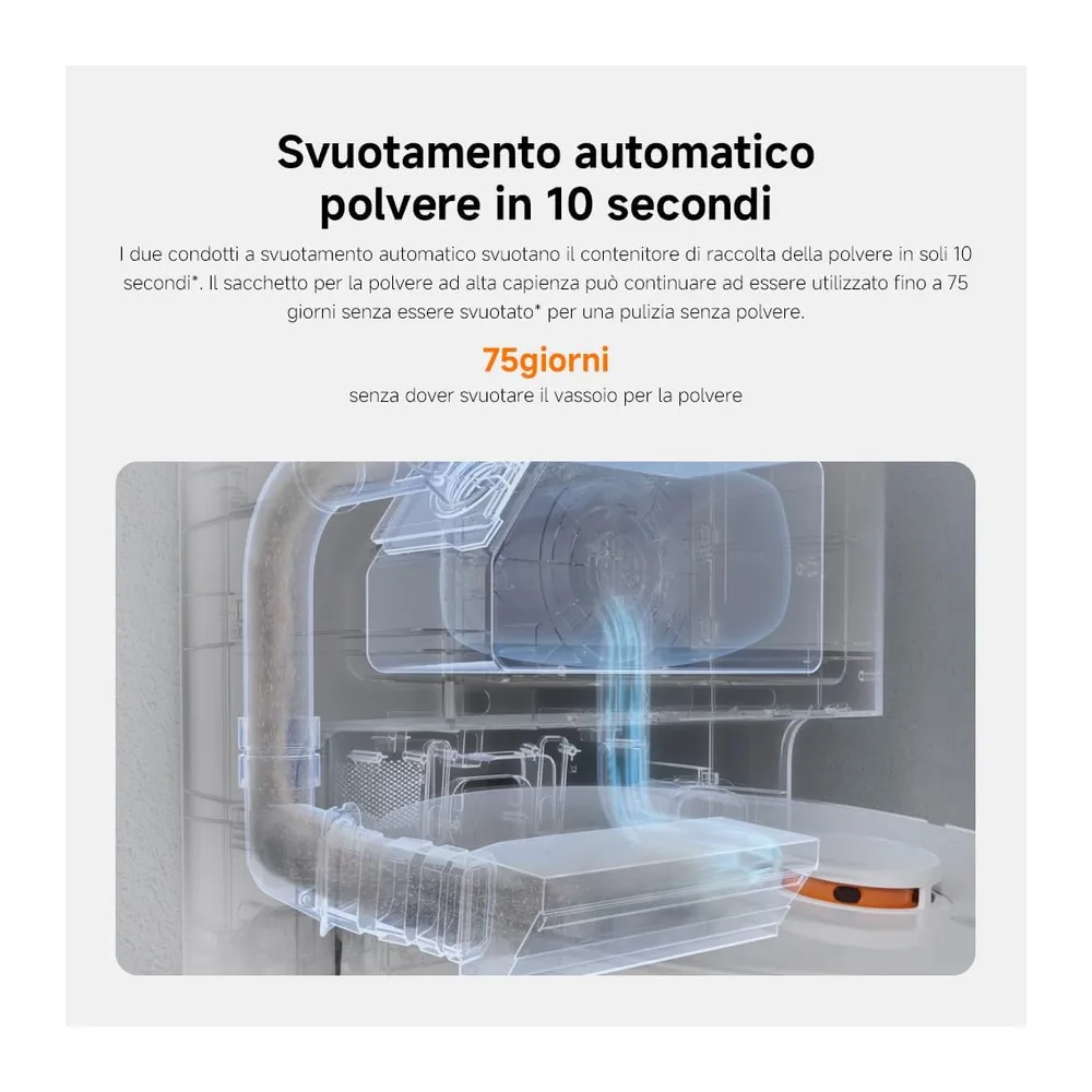 XIAOMI X20+ Robot aspirapolvere con lavaggio e panno sollevabile — 4