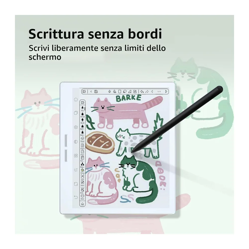 Bigme B751C Color - Tablet e-Ink da 7 pollici con penna e custodia inclusa, 4 GB/64 GB, Android 14, supporto — 6