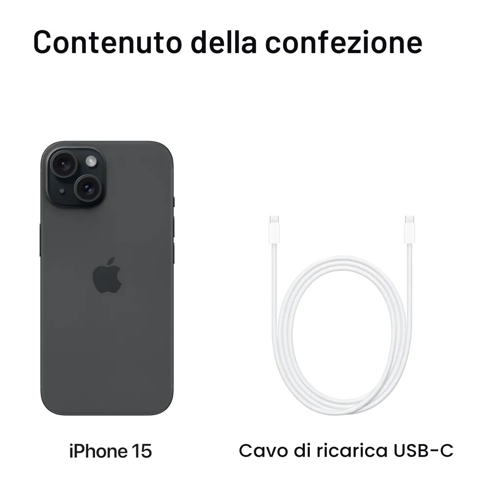 Apple iPhone 15, 128GB, Nero (Ricondizionato) — 6