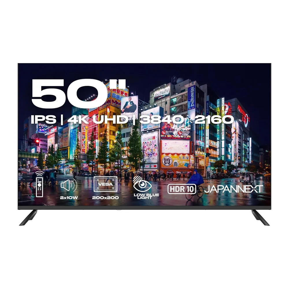 JapanNext Monitor Grande Formato 50” IPS 4K UHD (3840x2160)