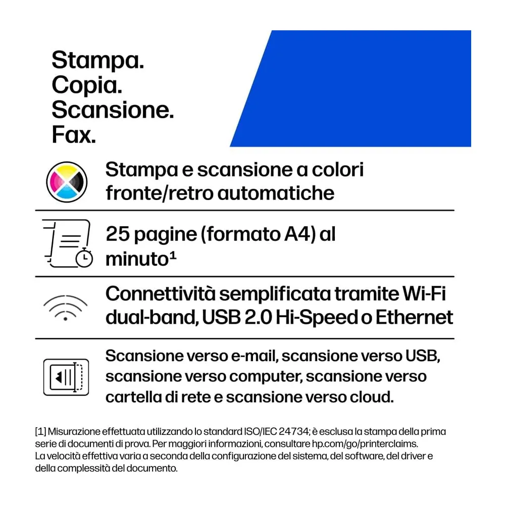 HP Color LaserJet Pro 3302fdw 499Q8F, Stampante Multifunzione A4, Stampa Fronte e Retro Automatico, 25 ppm — 2