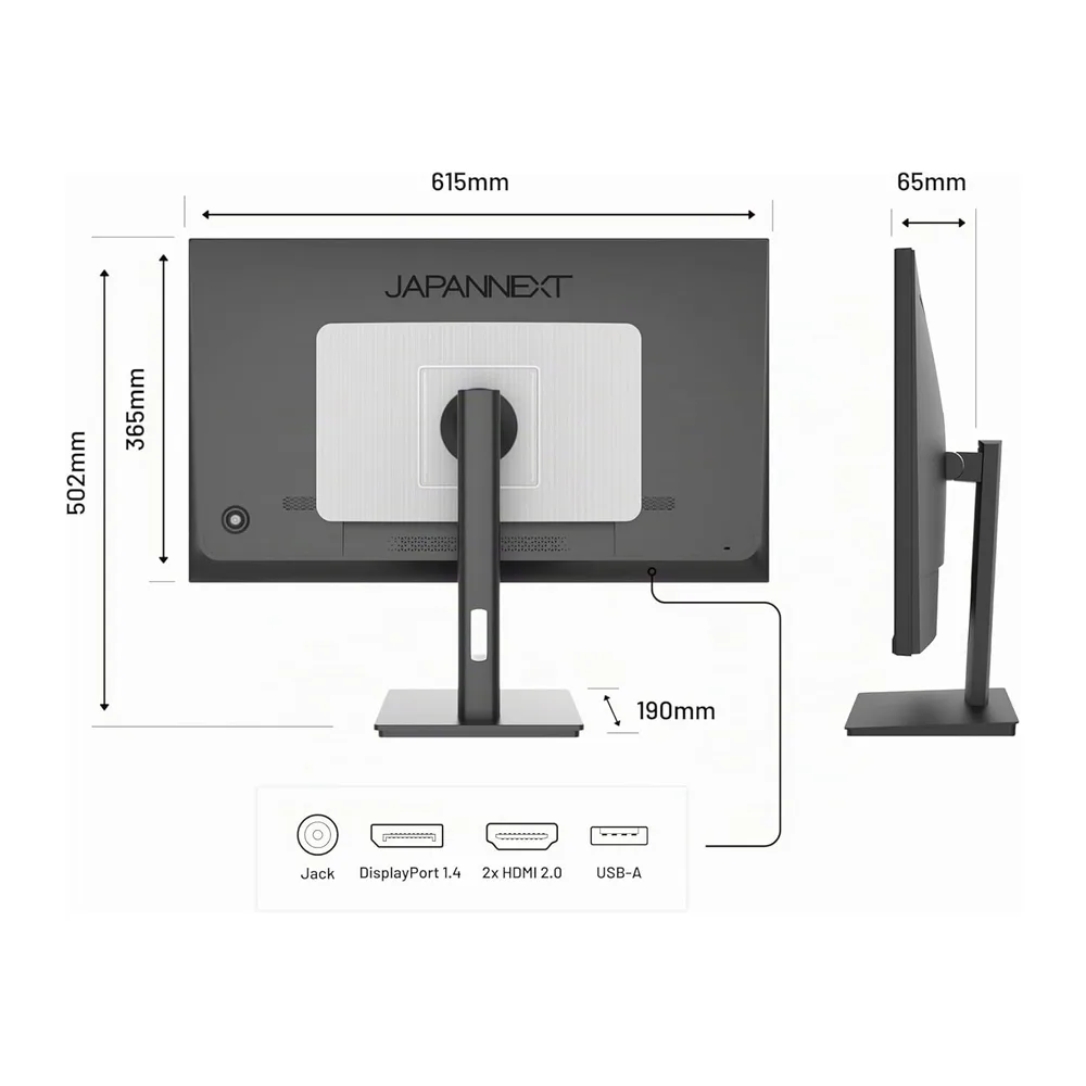 JapanNext Monitor 27" IPS 4K UHD (3840x2160) [Classe di efficienza energetica E] — 3