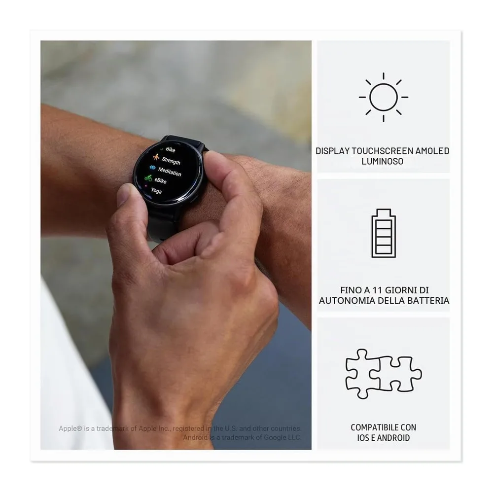 Garmin vívoactive 5, Smartwatch AMOLED 1,2", Cassa 42mm, Musica, Pay, +30 Sport, GPS, Cardio, Coach Sonno, — 5
