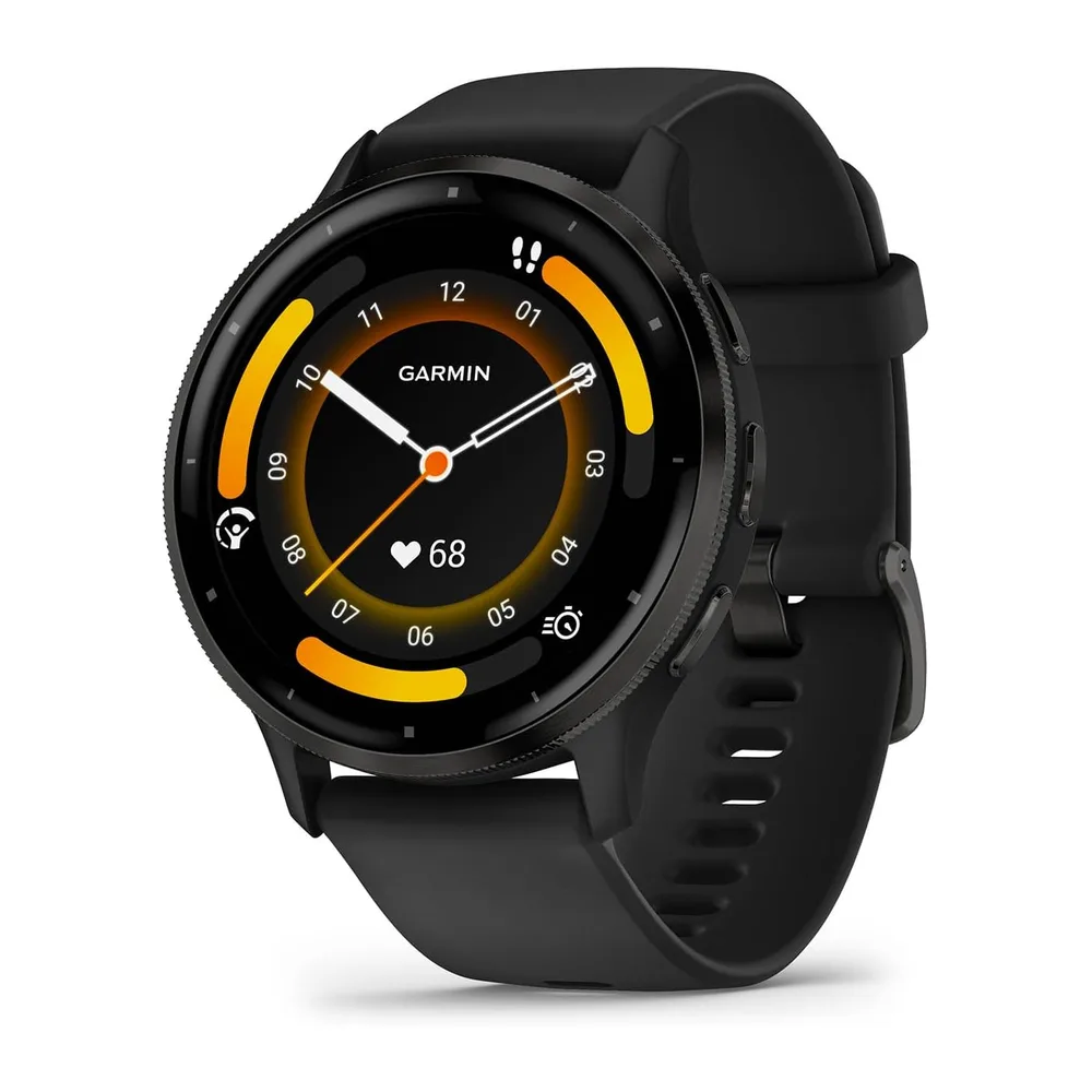 Garmin Venu 3, Smartwatch AMOLED 1,4", Cassa 45mm, Microfono e Speaker, Musica, Pay, +30 App sport, GPS,