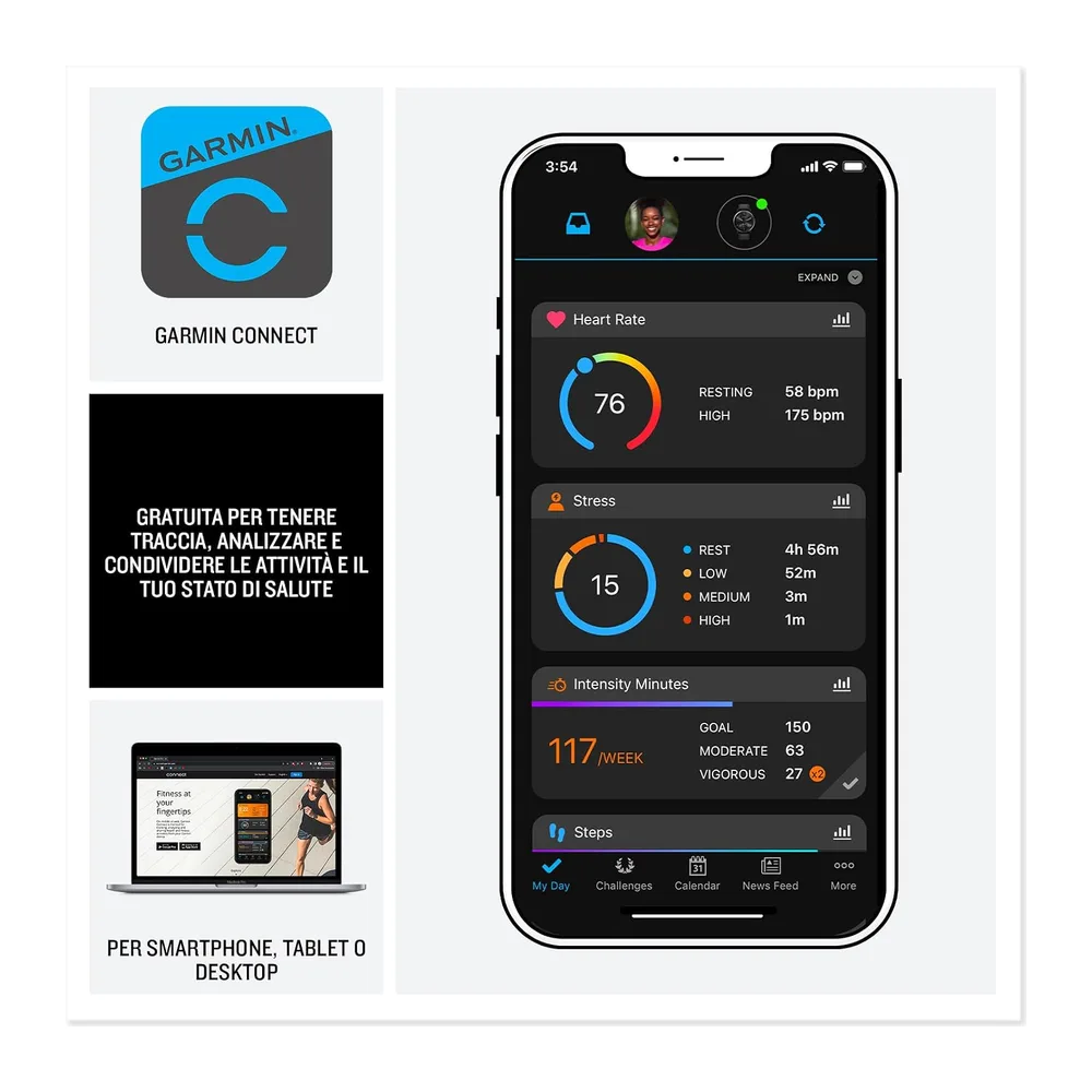 Garmin vívoactive 5, Smartwatch AMOLED 1,2", Cassa 42mm, Musica, Pay, +30 Sport, GPS, Cardio, Coach Sonno, — 5