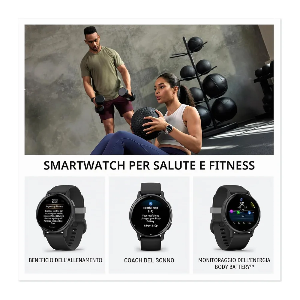 Garmin vívoactive 5, Smartwatch AMOLED 1,2", Cassa 42mm, Musica, Pay, +30 Sport, GPS, Cardio, Coach Sonno, — 6