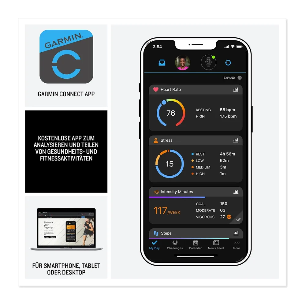 Garmin Venu 3S, Smartwatch AMOLED 1,2", Cassa 41mm, Microfono e Speaker, Musica, Pay, +30 App sport, GPS, — 5