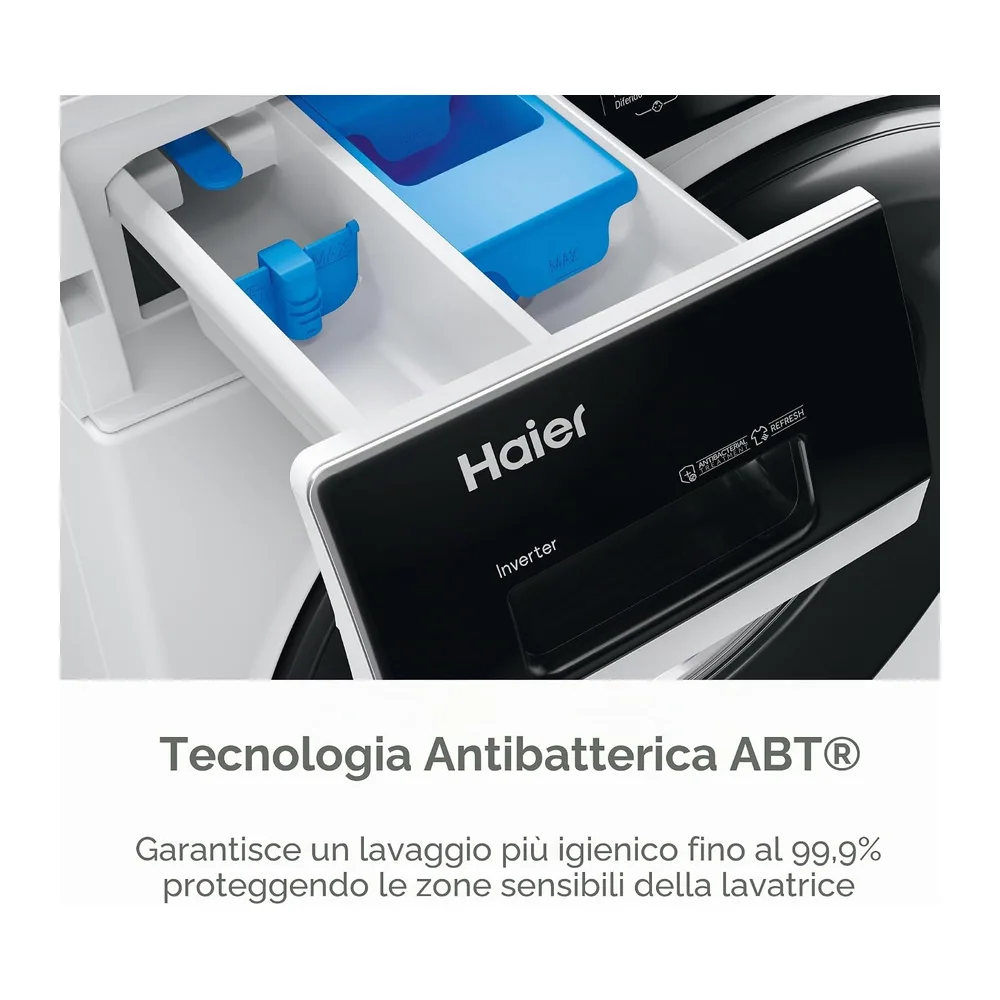 Haier I-Pro Serie 3 Lavatrice 10 Kg, 1400 Giri, Classe A, Bianca [Classe di efficienza energetica A] — 4