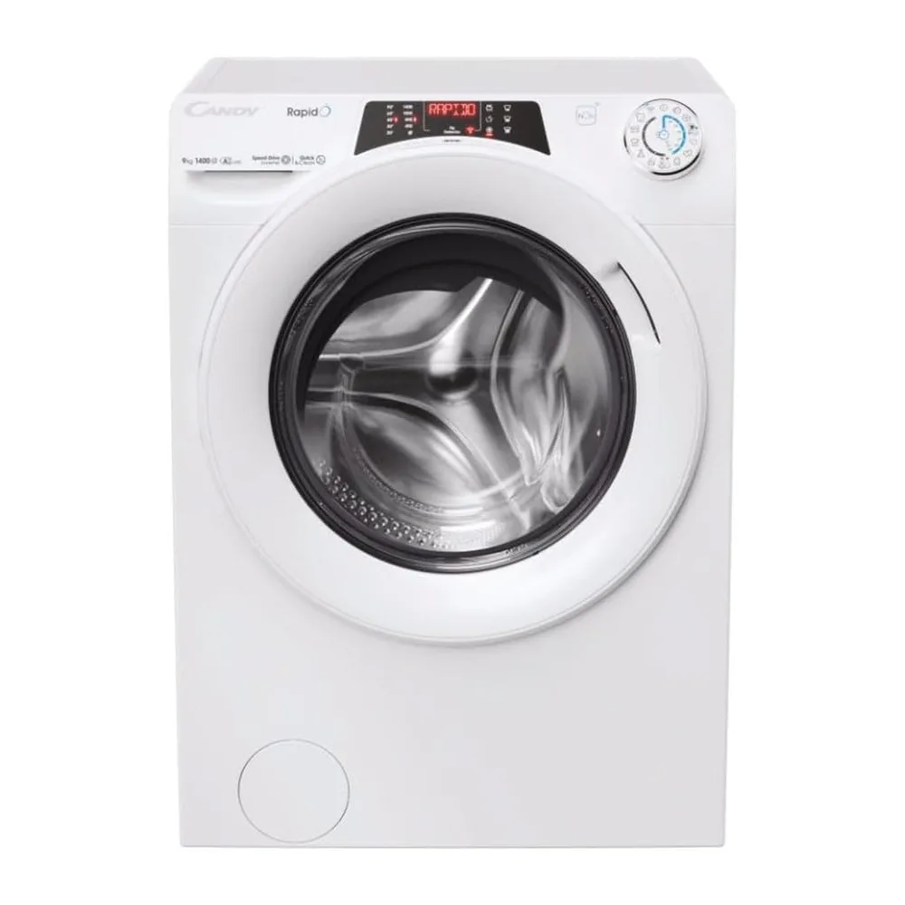 Candy RapidÓ Lavatrice 9 Kg 1400 RPM Classe A-15% WiFi App hOn Motore Inverter Speed Drive Vapore 9 Programmi