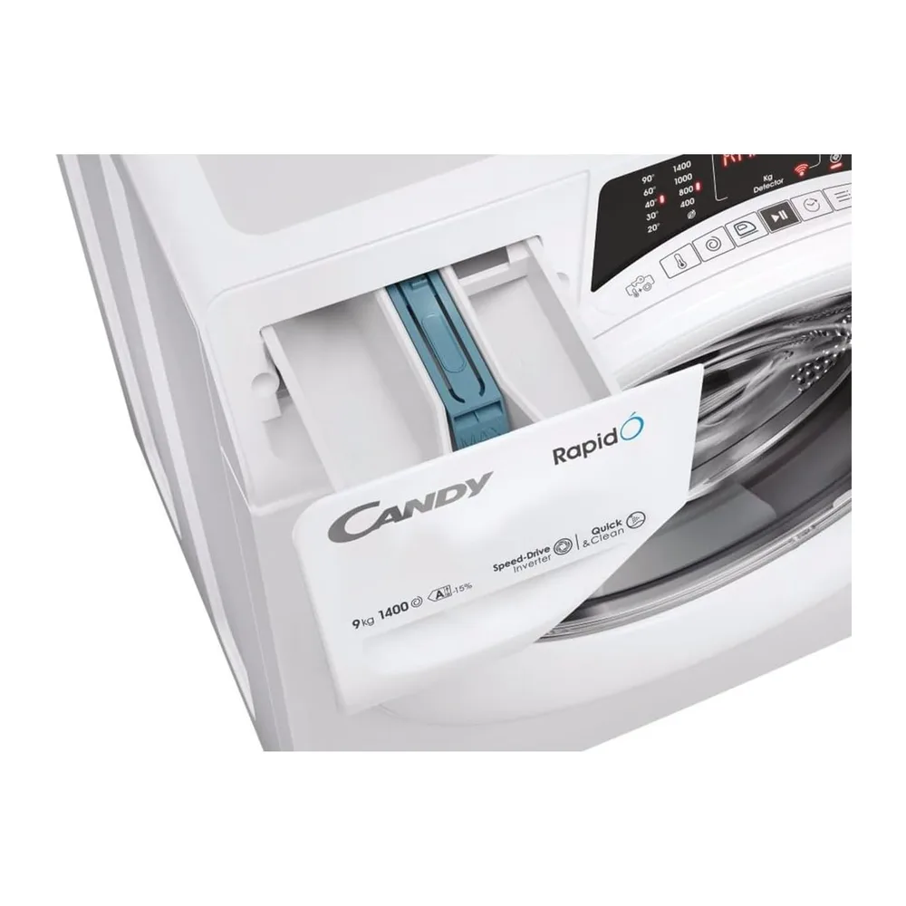 Candy RapidÓ Lavatrice 9 Kg 1400 RPM Classe A-15% WiFi App hOn Motore Inverter Speed Drive Vapore 9 Programmi — 4