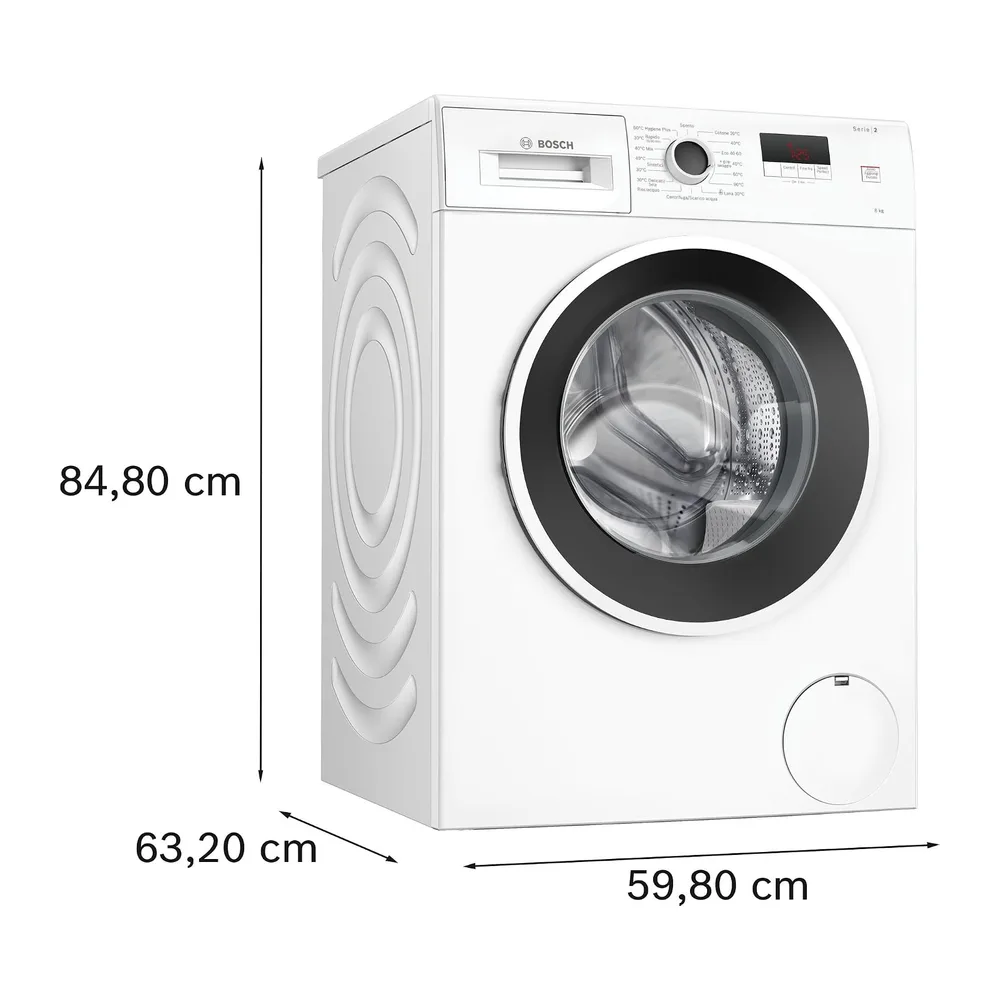 Bosch WGE03200IT Serie 2 Lavatrice 8kg 1200 giri/min Bianco [Classe di efficienza energetica A] — 2