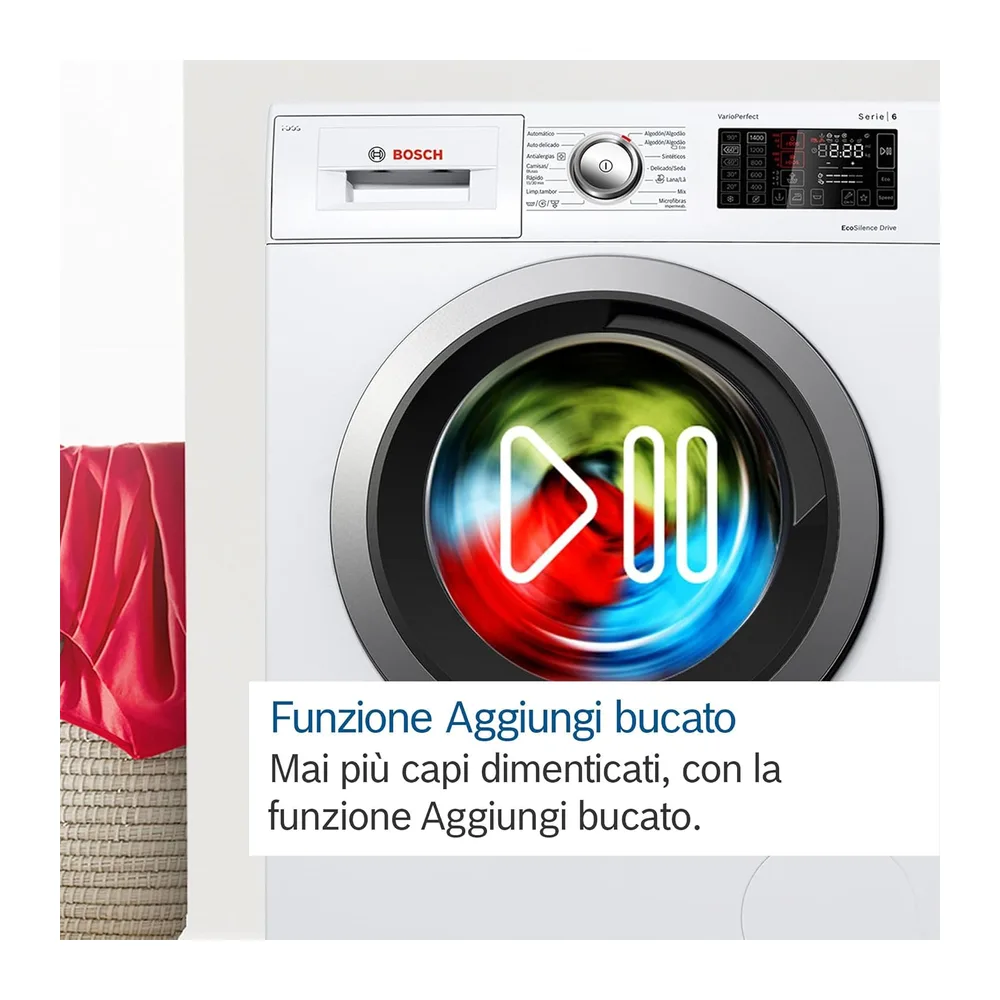 Bosch WGE03200IT Serie 2 Lavatrice 8kg 1200 giri/min Bianco [Classe di efficienza energetica A] — 6