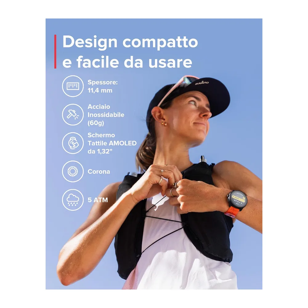 SUUNTO Race S Orologio sportivo GPS, display AMOLED 1.3” con 95+ modalità — 2