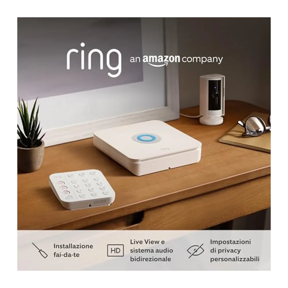 Kit Ring Alarm M + videocamera interna (Indoor Camera 2ª gen.)