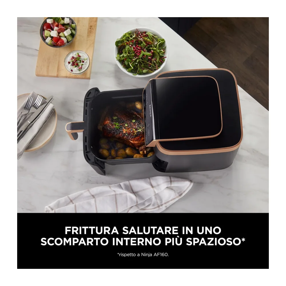 Ninja MAX PRO, Friggitrice ad Aria, Formato Famiglia, Nero/Rame, AF180EUCP — 3