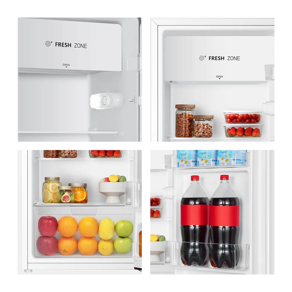 Hisense RR121D4AWE - Frigorifero Monoporta con cassetto fresh zone, Bianco, 94 L, classe E [Classe di — 4