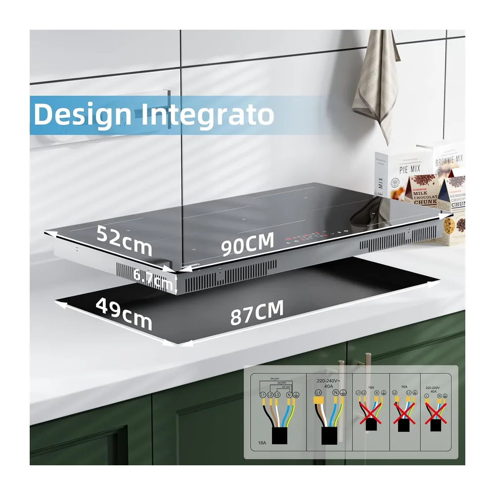WEHIMO Piano cottura a induzione 5 Fuochi da Incasso — 3