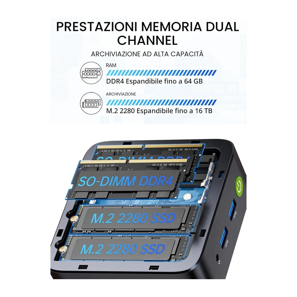 GMKtec G10 Mini PC Ryzen 5 3500U (Più potente di N150) — 5