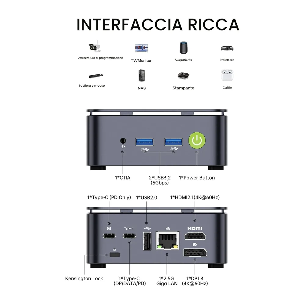 GMKtec G10 Mini PC Ryzen 5 3500U (Più potente di N150) — 6