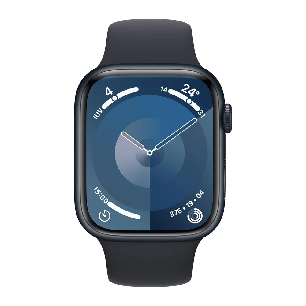 Apple Watch Series 9 [GPS + Cellular, 45mm] Case Mezzanotte in Alluminio con Cinturino Sport Mezzanotte, M/L — 2