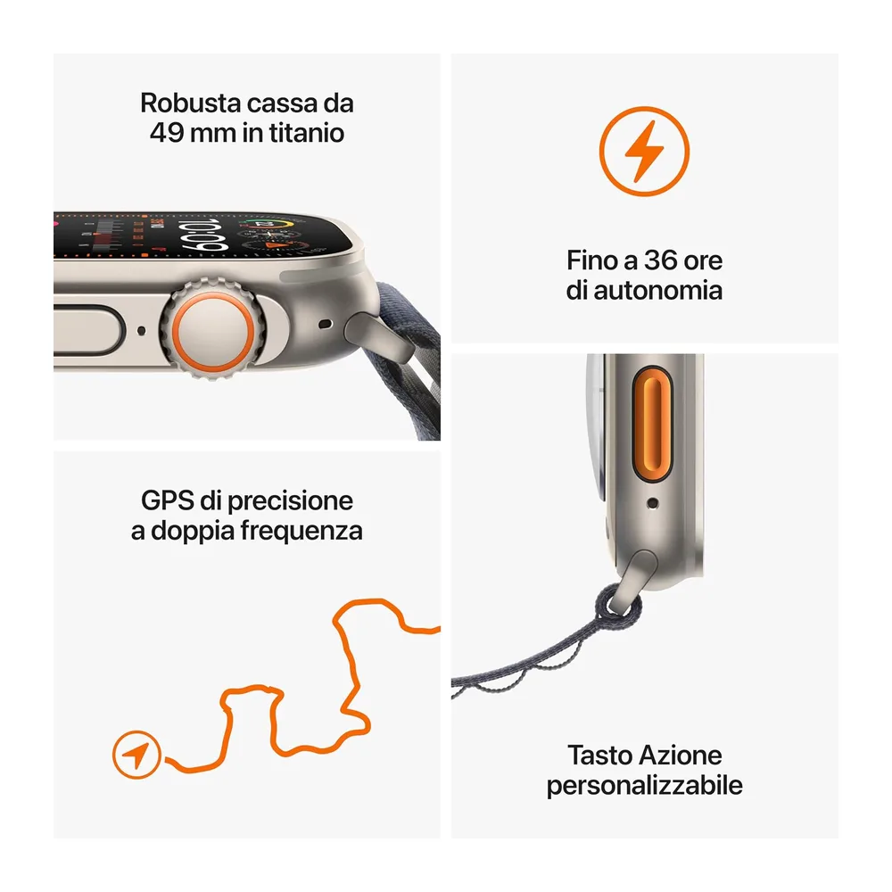 Apple Watch Ultra 2 [GPS + Cellular 49mm] Cassa in Titanio Oliva con Alpine Loop oliva — 5