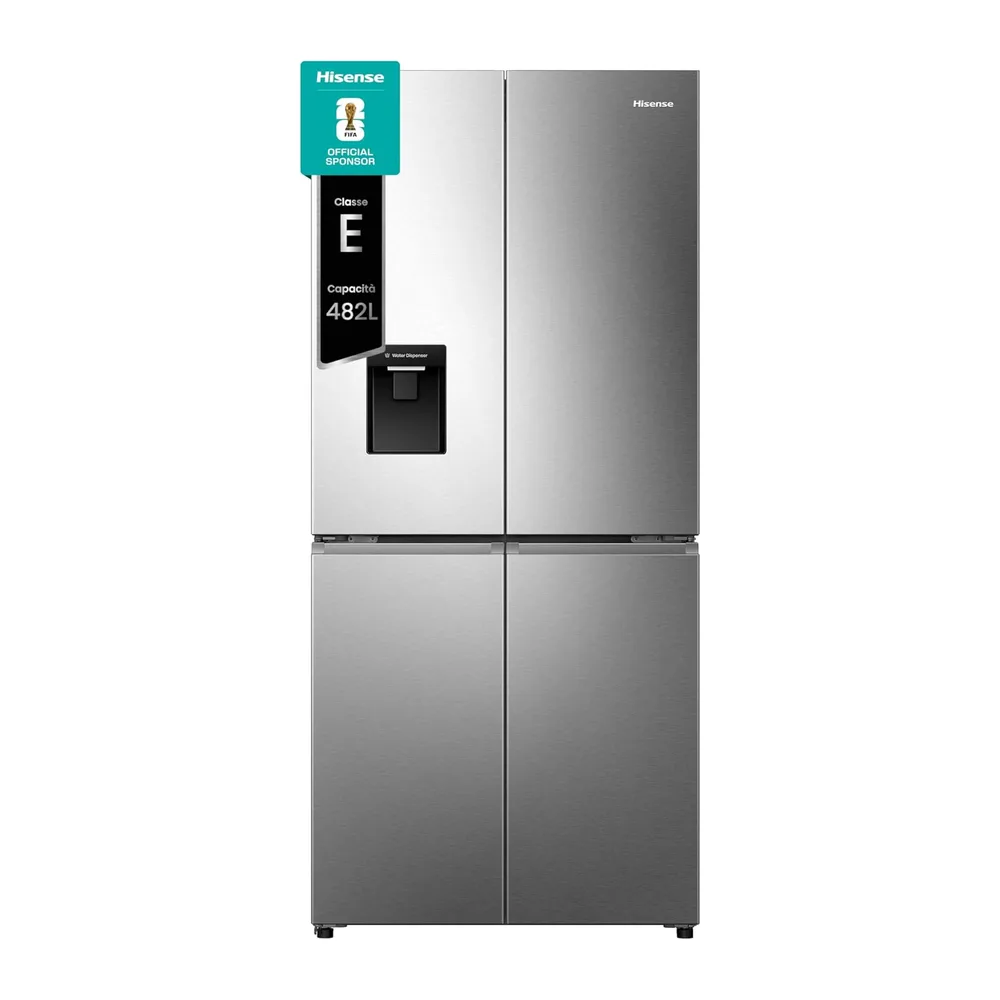 Hisense RQ5P470SMIE, Frigorifero Americano Quattro Porte, Total No Frost, WiFi, Metal Tech Cooling, Zona