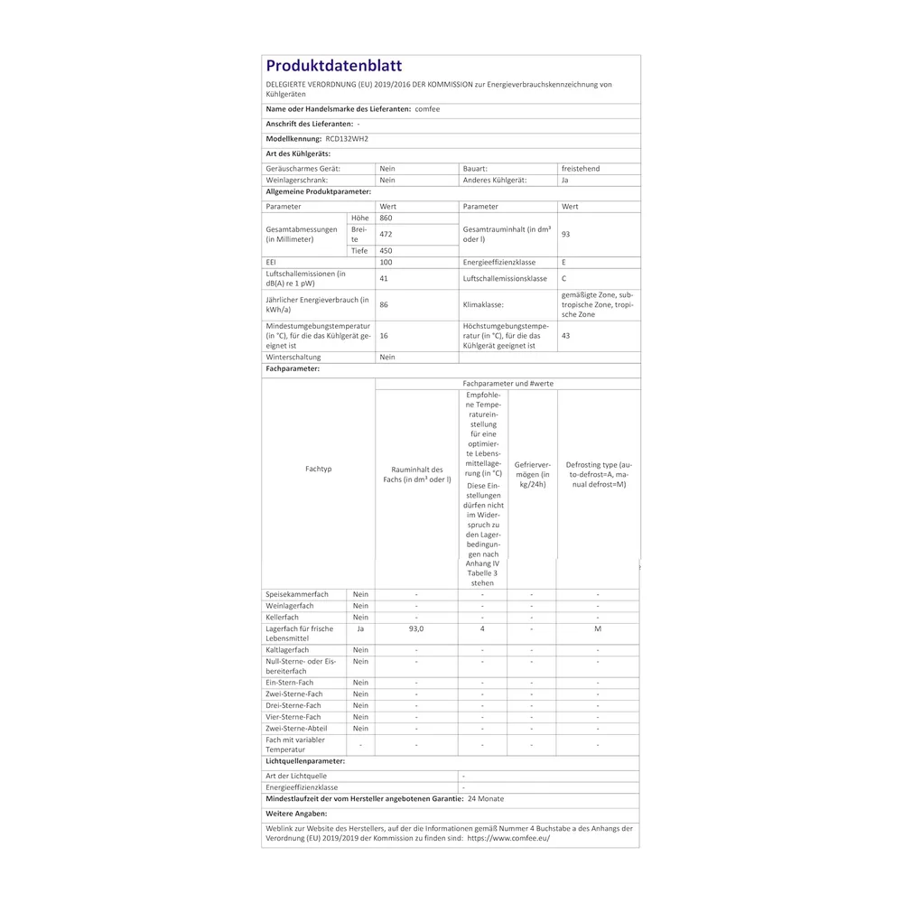 TAV 93L 47 X 85 E CON CELLA FREEZ [Classe di efficienza energetica E] — 3
