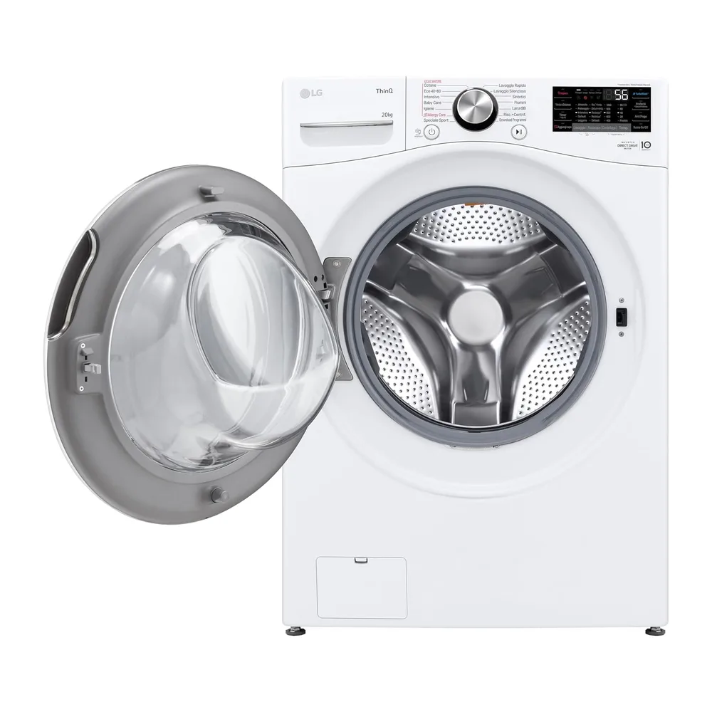 LG AI DD F0P3020TSWC Lavatrice 20kg, a Carica Frontale, Capacità XL Serie P3, Classe B, 1000 Giri, TurboWash — 4
