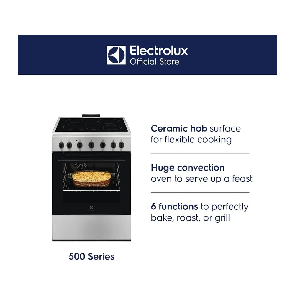 Electrolux LKR620066X - Cucina elettrica con forno, 4 fuochi, 60x60 cm, Classe energetica A — 4
