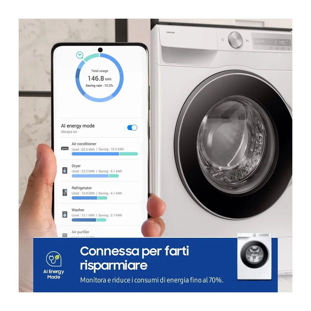 Samsung Lavatrice AI Control WW11DG6B85LH/U3 Libera installazione — 3