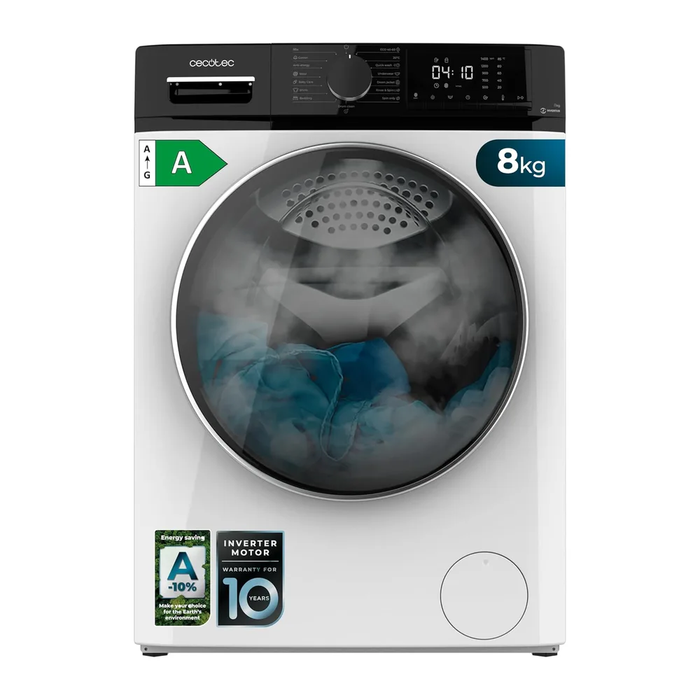 Cecotec Lavatrice Carica Frontale 8kg Bolero Dresscode 8610 Inverter A. 1400 Giri/Min