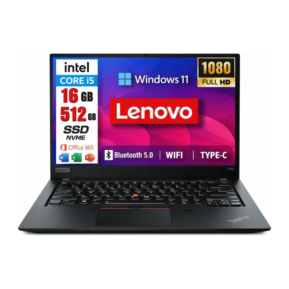 Lenovo ThinkPad T480 Laptop | 14 pollici | 1920 x 1080 | Intel Core i5-8th | 16 GB DDR4 | 512 GB NVMe |