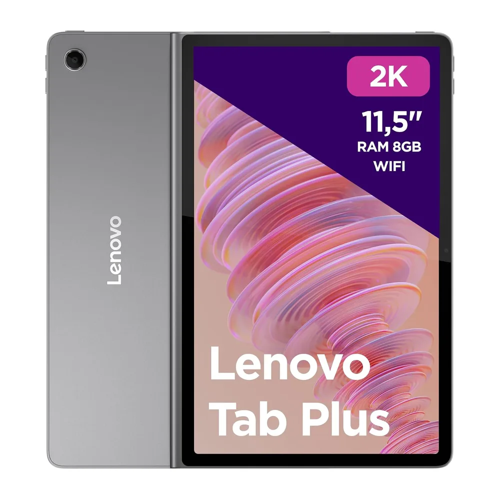 Lenovo Tab Plus, Tablet Display 2K da 11.5", Processore MediaTek Helio G99, RAM 8GB, Memoria 128GB, WiFi,