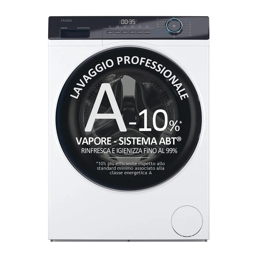 Haier I-Pro Serie 3 Lavatrice Slim 7 Kg, 1400 Giri, Classe A-10% [Classe di efficienza energetica A]