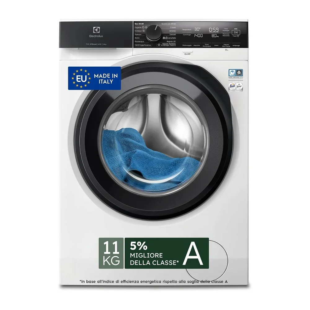 Electrolux EW7F411G Lavatrice Carica Frontale 11 kg 1400 Giri [Classe di efficienza energetica A]